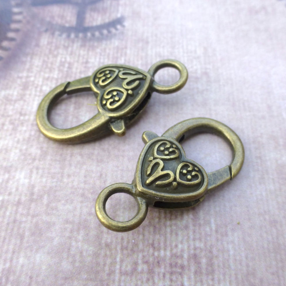 27 mm Bronze Colour Lobster Clasps Pack of 4