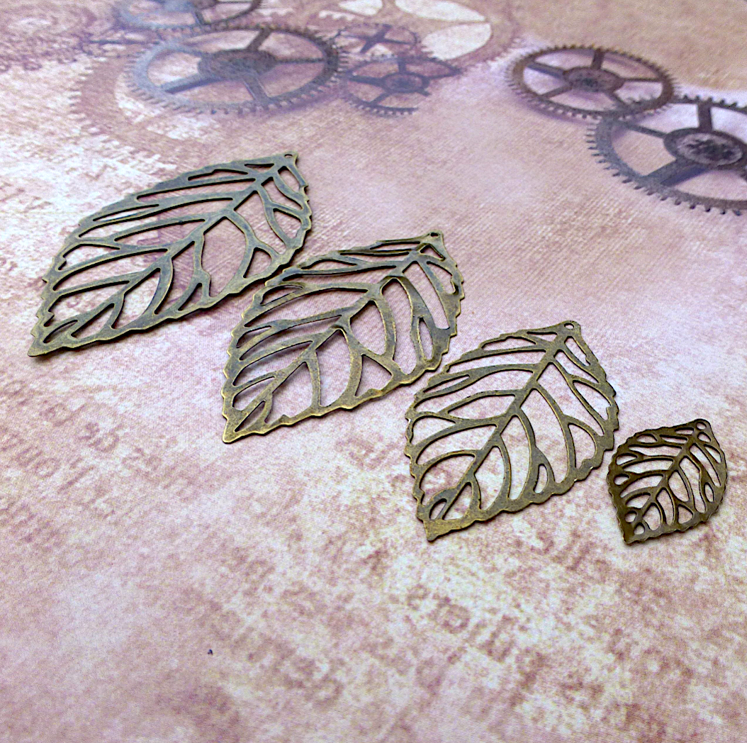 64 mm Large Filigree Leaves Pack of 10