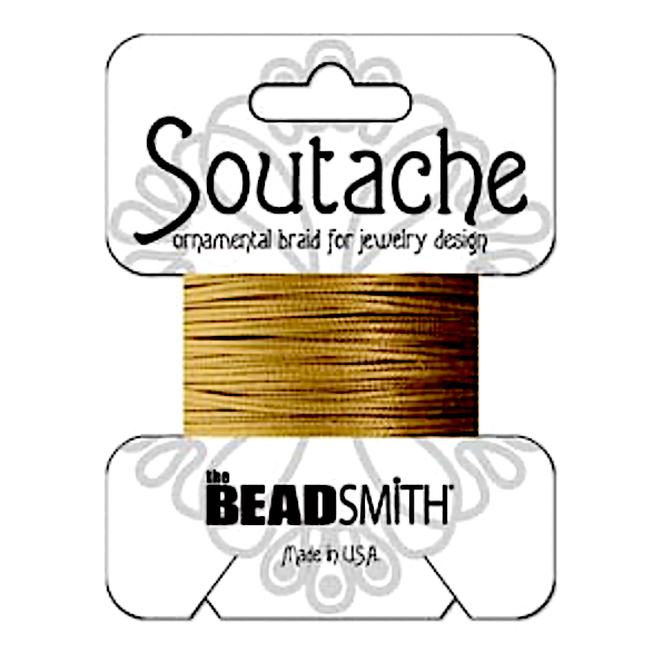 Antique Gold 3mm Rayon Soutache Cord 3 yards