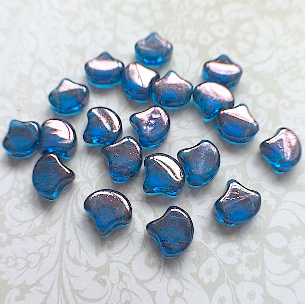 Aqua Vega Ginko Duo Beads by Matubo - 10 grams