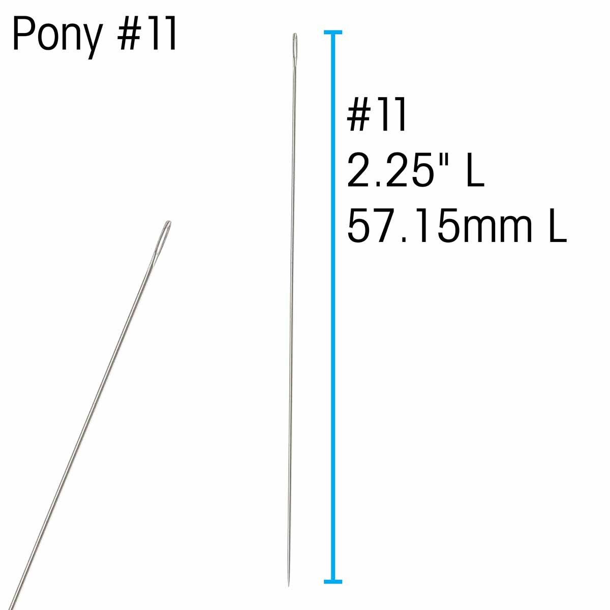 Pony Beading Needles Hand Sewing Needles Size 11 - Pack of 25 Needles