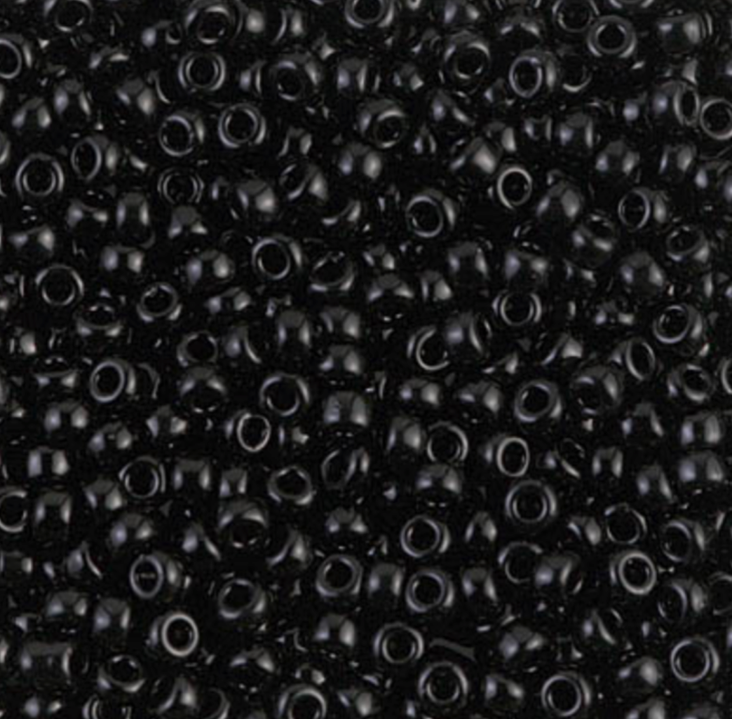 Black 8-0401 Miyuki 8/0 Round Japanese Seed Beads 20 grams
