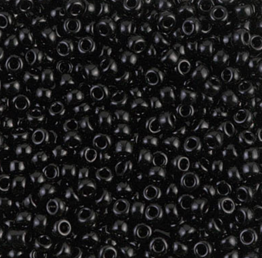 Black 8-0401 Miyuki 8/0 Round Japanese Seed Beads 20 grams