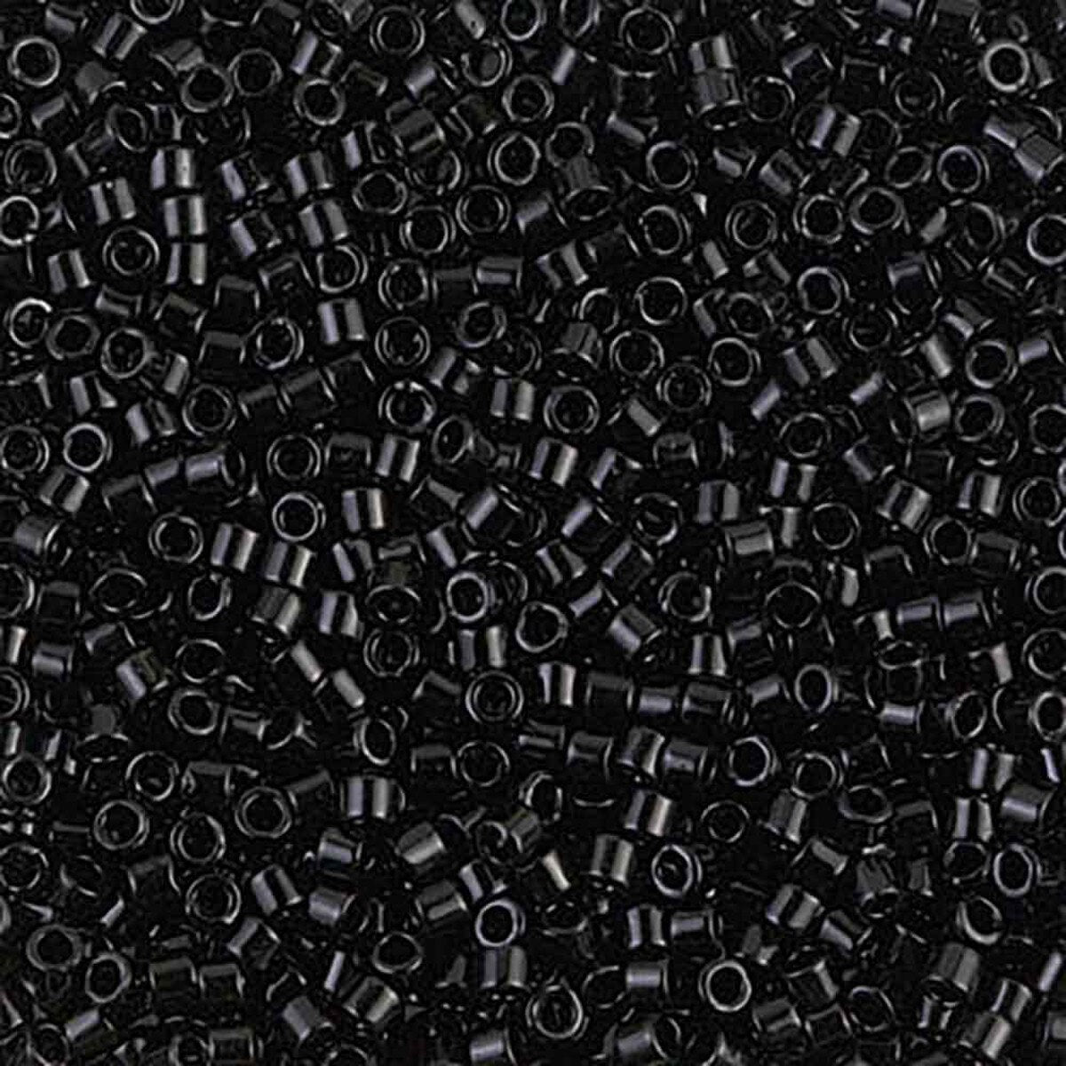 Black DBM0010 Miyuki Delica 10/0 Japanese Cylinder Beads 10 grams