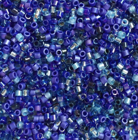 Blue Tones Mix DB-MIX02 Miyuki Delica 11/0 Japanese Cylinder Beads 10 grams