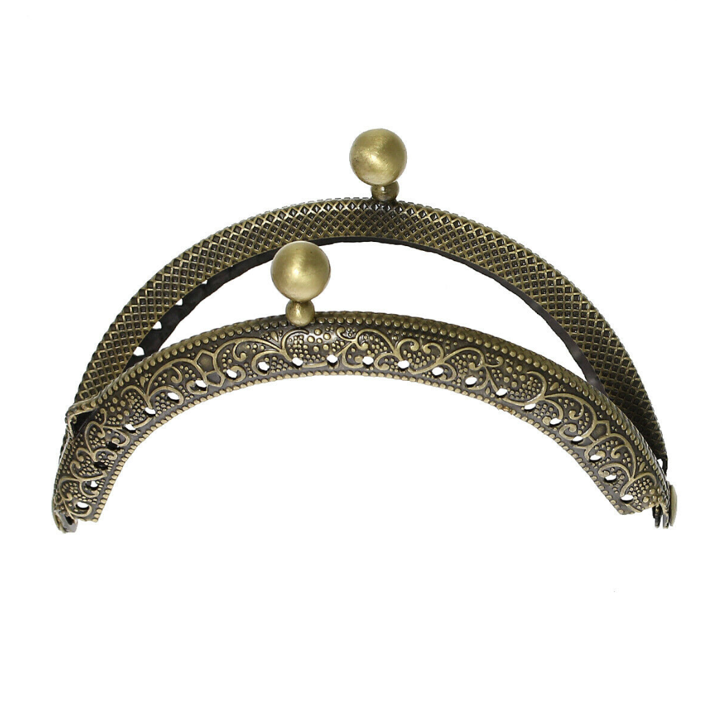 Bronze Colour Purse Frame with Smooth Ball Clasp