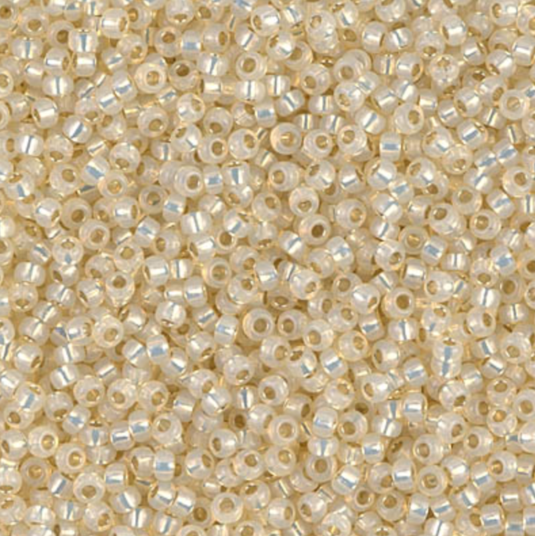 Buttercream Silver Lined Alabaster Dyed 11-0577 Miyuki 11/0 Round Japanese Seed Beads 20 grams