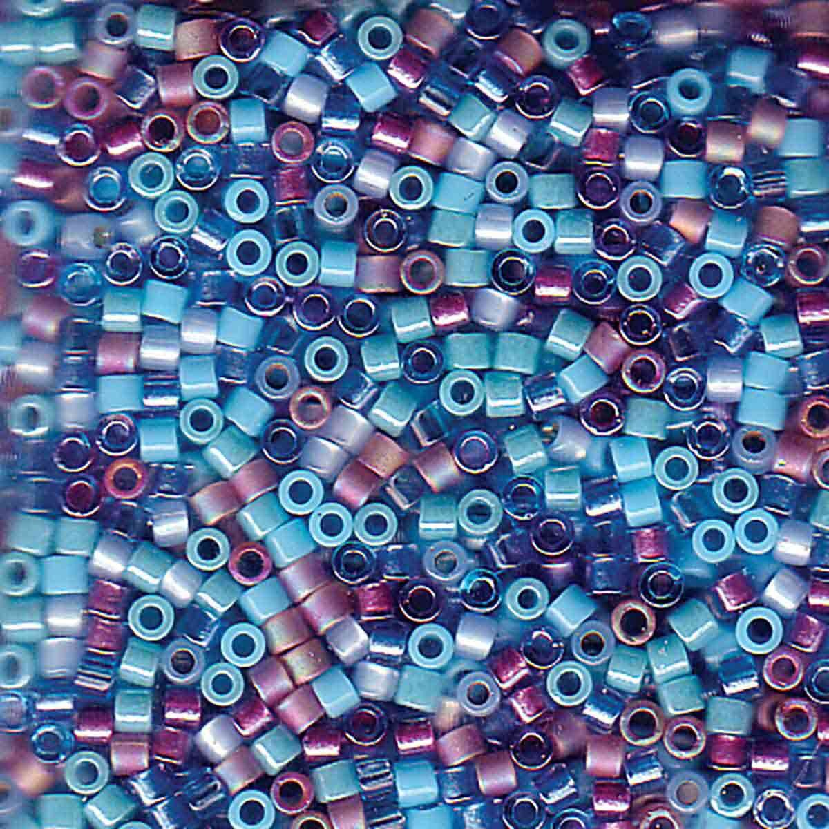 Caribbean Blue Mix DBM-mix11 Miyuki Delica 10/0 Japanese Cylinder Beads 10 grams