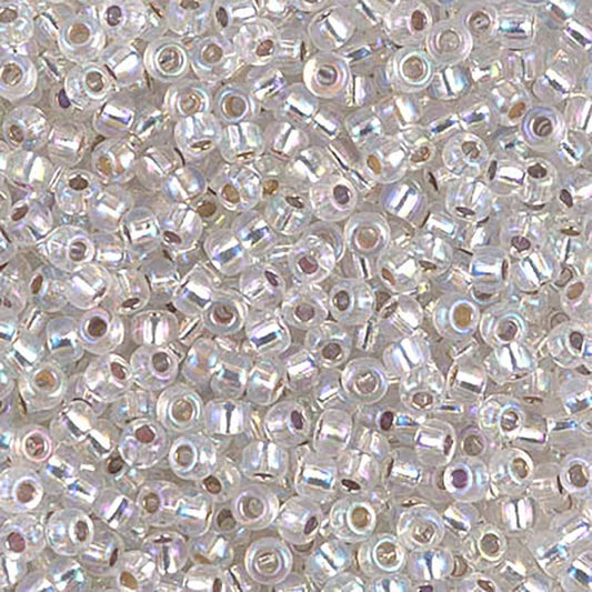 Crystal AB 8-1001 Miyuki 8/0 Round Japanese Seed Beads 20 grams
