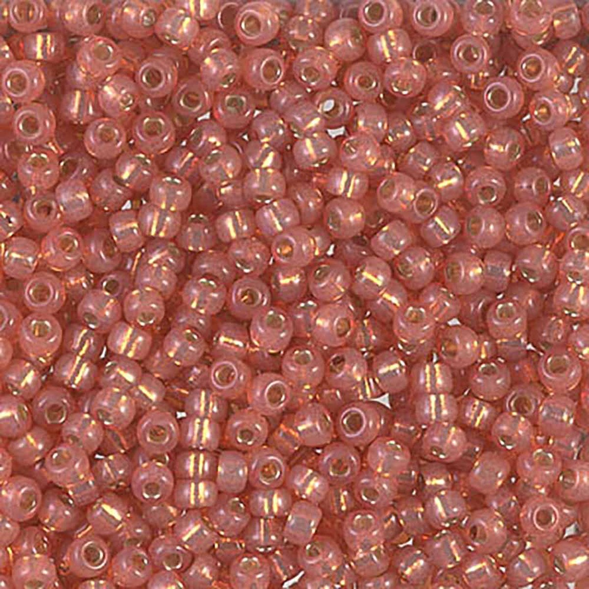 Dyed Dark Peach Silver Lined Alabaster 8-0553 Miyuki 8/0 Round Japanese Seed Beads 20 grams