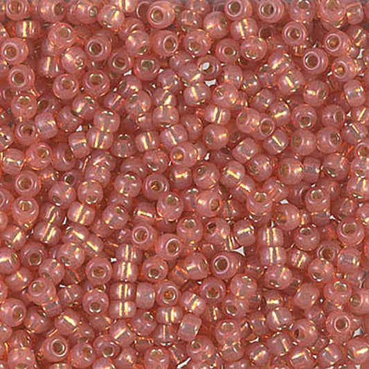 Dyed Dark Peach Silver Lined Alabaster 8-0553 Miyuki 8/0 Round Japanese Seed Beads 20 grams