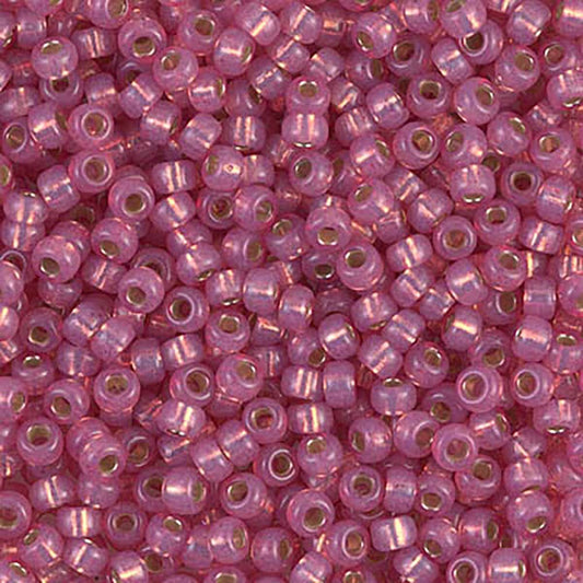 Dyed Dark Rose Silver Lined Alabaster 8-0645 Miyuki 8/0 Round Japanese Seed Beads 20 grams