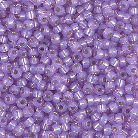 Dyed Lilac Silver Lined Alabaster 8-0574 Miyuki 8/0 Round Japanese Seed Beads 20 grams