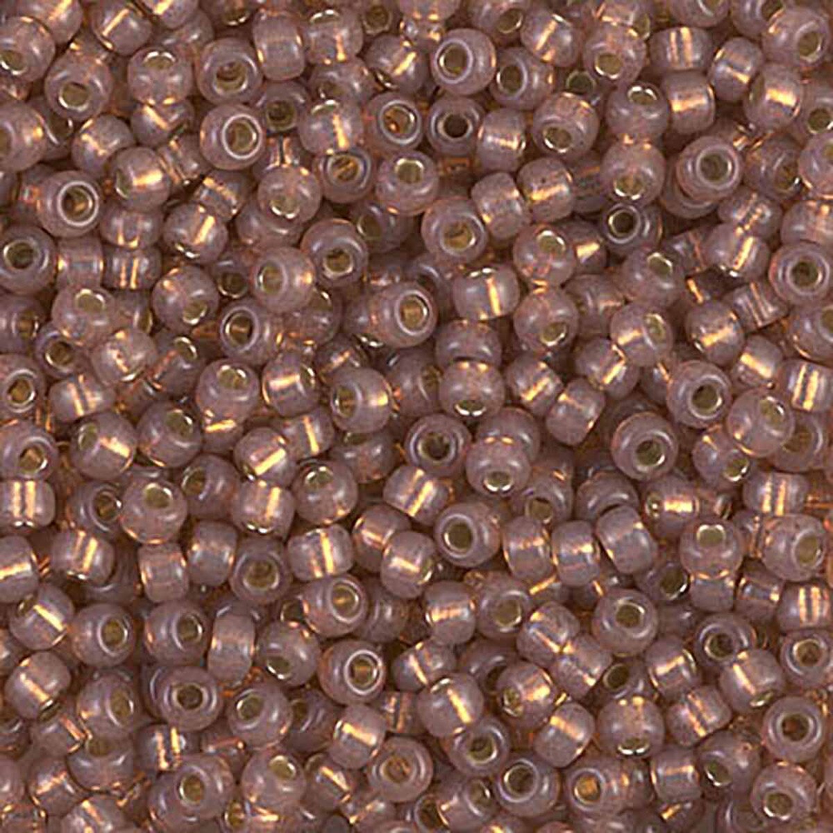 Dyed Rose Bronze Silver Lined Alabaster 8-0641 Miyuki 8/0 Round Japanese Seed Beads 20 grams