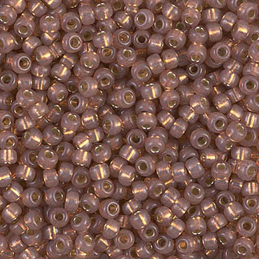 Dyed Rose Bronze Silver Lined Alabaster 8-0641 Miyuki 8/0 Round Japanese Seed Beads 20 grams