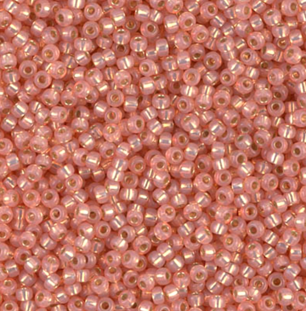 Dyed Salmon Silver Lined Alabaster 11-0642 Miyuki 11/0 Round Japanese Seed Beads 20 grams