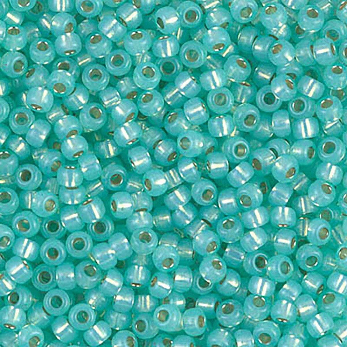 Dyed Sea Green Silver Lined Alabaster 8-0571 Miyuki 8/0 Round Japanese Seed Beads 20 grams