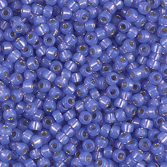 Dyed Violet Silver Lined Alabaster 8-0649 Miyuki 8/0 Round Japanese Seed Beads 20 grams