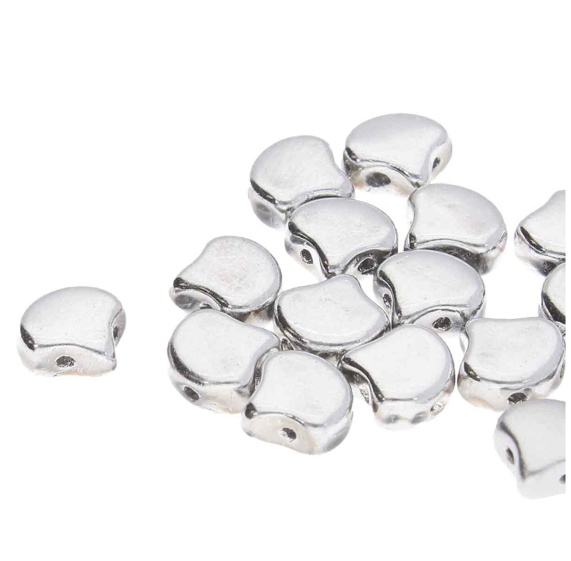Full Labrador (Silver) Ginko Duo Beads by Matubo - 10 grams