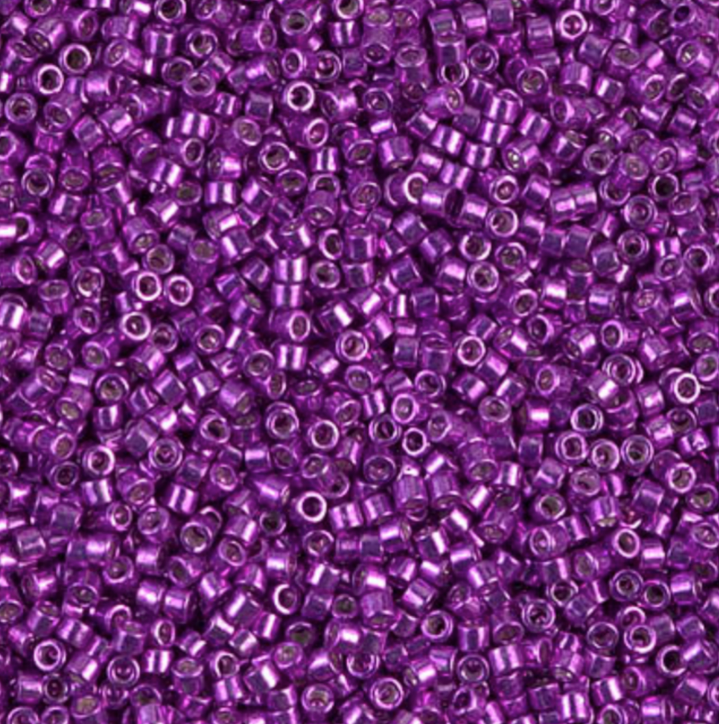 Galvanised Fuchsia DB431 Miyuki Delica 11/0 Japanese Cylinder Beads 10 grams