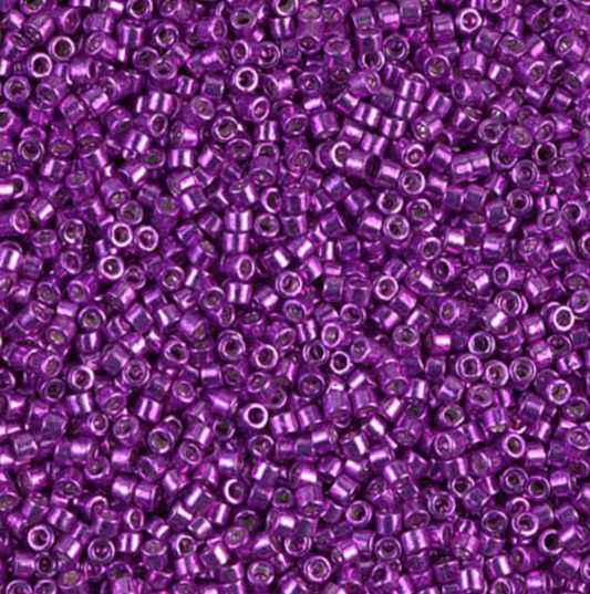 Galvanised Fuchsia DB431 Miyuki Delica 11/0 Japanese Cylinder Beads 10 grams