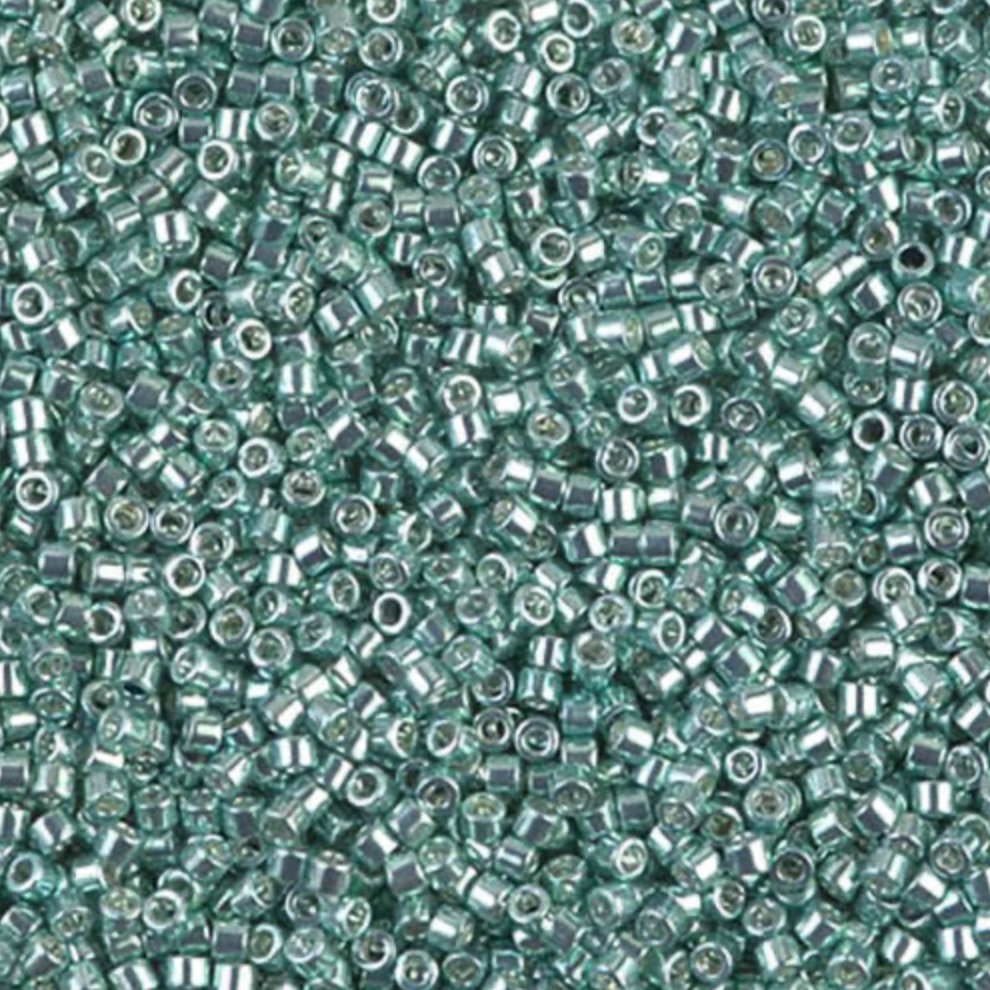 Galvanised Turquoise Dyed DB415 Miyuki Delica 11/0 Japanese Cylinder Beads 10 grams