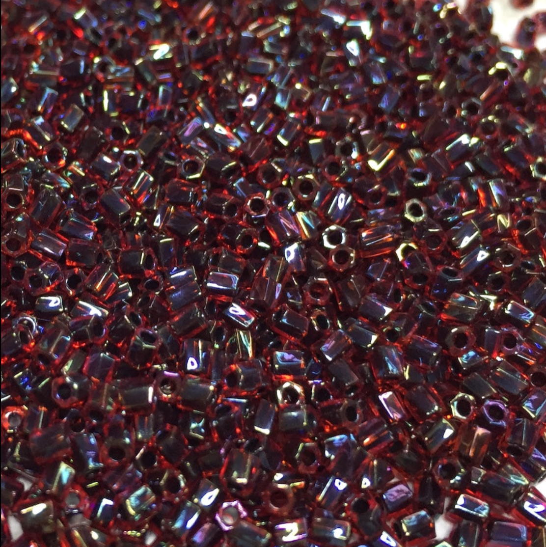 Garnet Lined Ruby 10TW-367 Miyuki 10/0 Twist Hex Cut Japanese Beads 10 grams