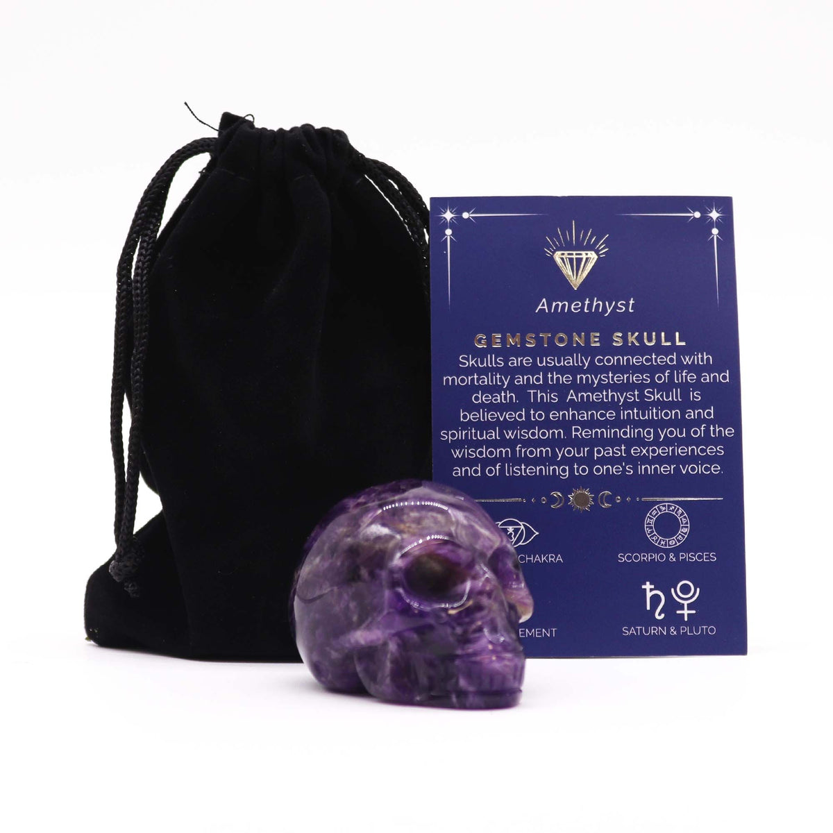 Gemstone Large Amethyst Skull