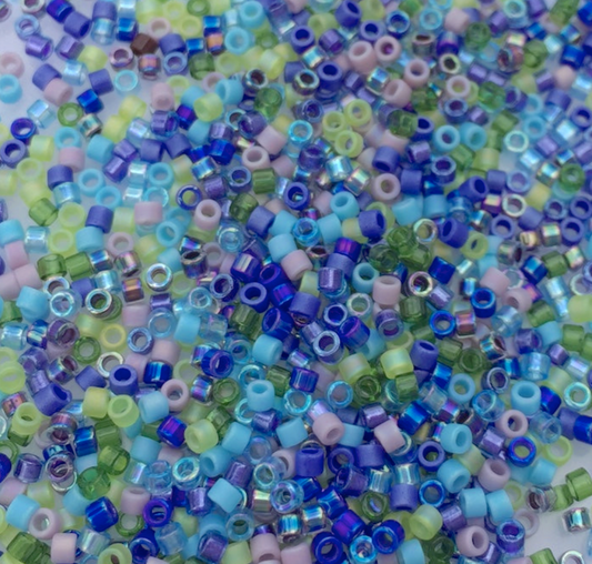 Gemstones Mix DB-MIX14 Miyuki Delica 11/0 Japanese Cylinder Beads 10 grams