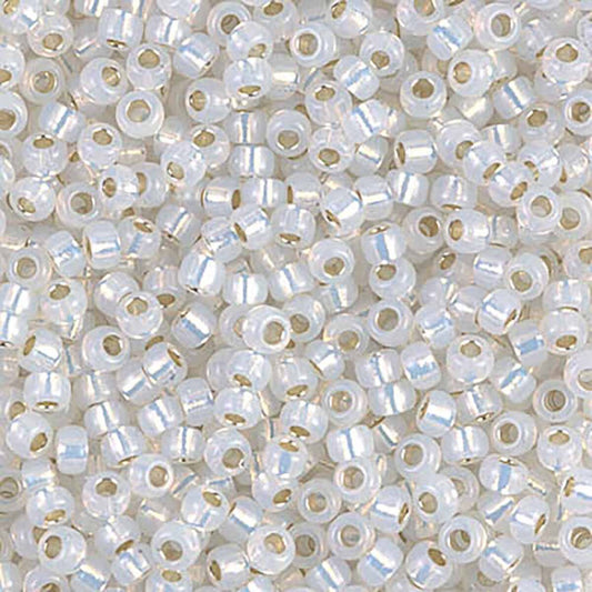 Gilt Lined Opal 8-0551 Miyuki 8/0 Round Japanese Seed Beads 20 grams