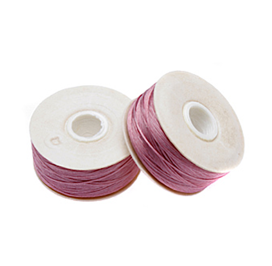Heather Pink Nymo Beading Thread Size B - One Bobbin