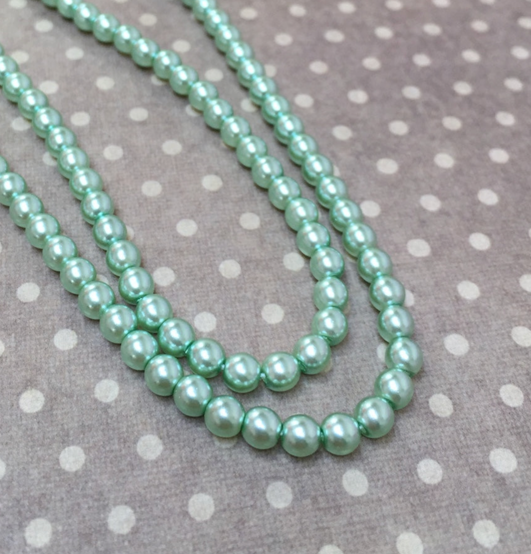 Light Sapphire Round Czech Glass Pearls 4mm Strand of 120 beads
