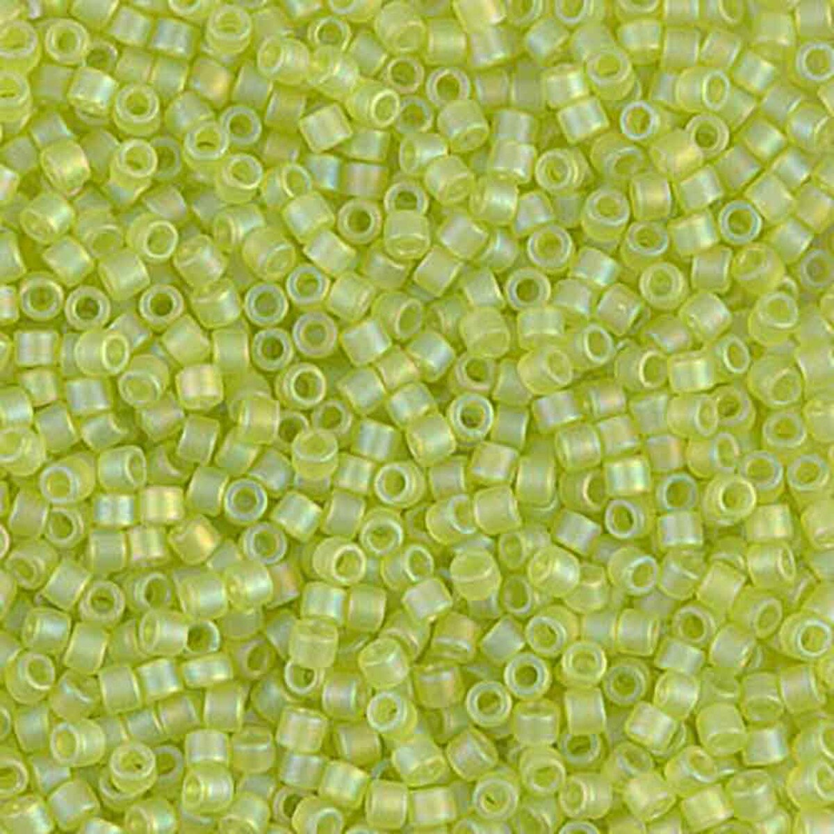 Matte Chartreuse AB DBM0860 Miyuki Delica 10/0 Japanese Cylinder Beads 10 grams