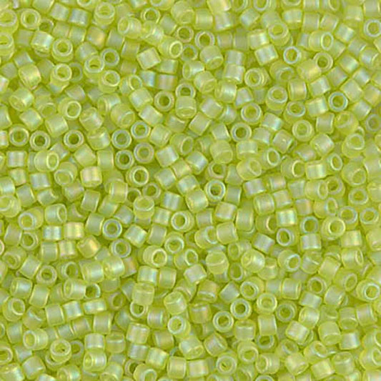 Matte Chartreuse AB DBM0860 Miyuki Delica 10/0 Japanese Cylinder Beads 10 grams