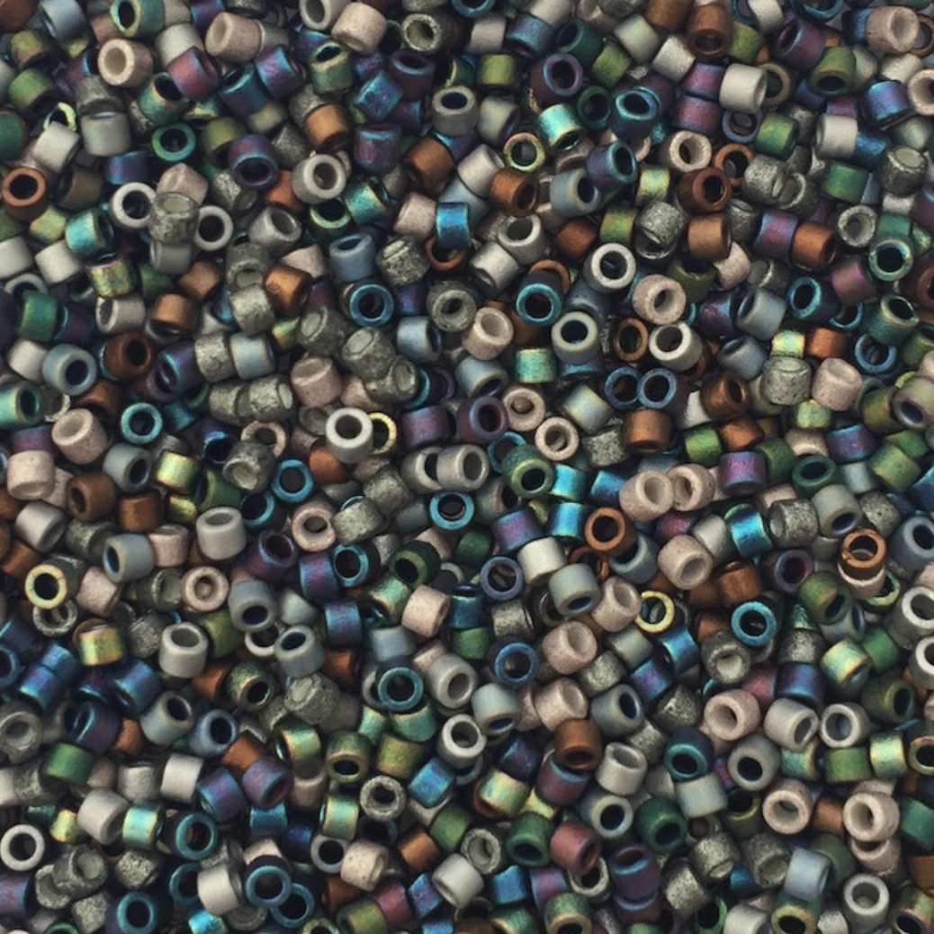 Matte Heavy Metal Mix DBM-mix24 Miyuki Delica 10/0 Japanese Cylinder Beads 10 grams