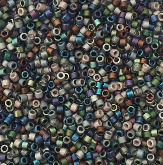 Matte Heavy Metals Mix DB-MIX24 Miyuki Delica 11/0 Japanese Cylinder Beads 10 grams