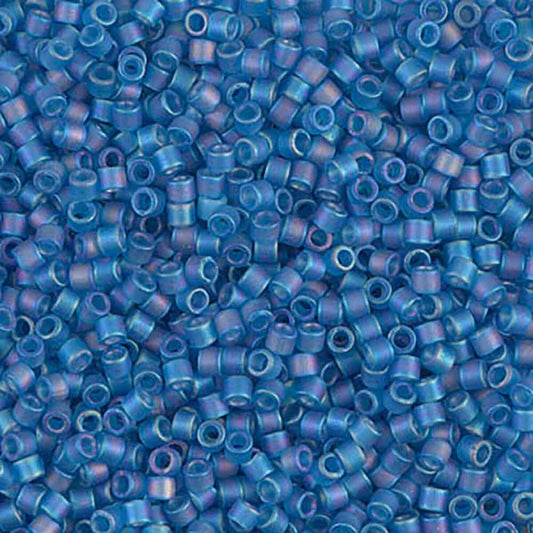 Matte Light Blue AB DBM0862 Miyuki Delica 10/0 Japanese Cylinder Beads 10 grams