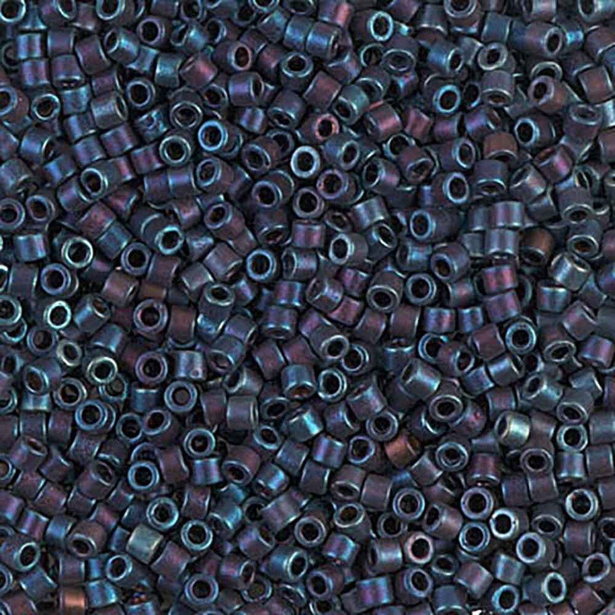 Matte Metallic Blue Iris DBM0325 Miyuki Delica 10/0 Japanese Cylinder Beads 10 grams