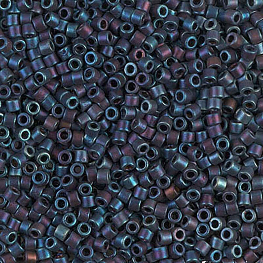 Matte Metallic Blue Iris DBM0325 Miyuki Delica 10/0 Japanese Cylinder Beads 10 grams