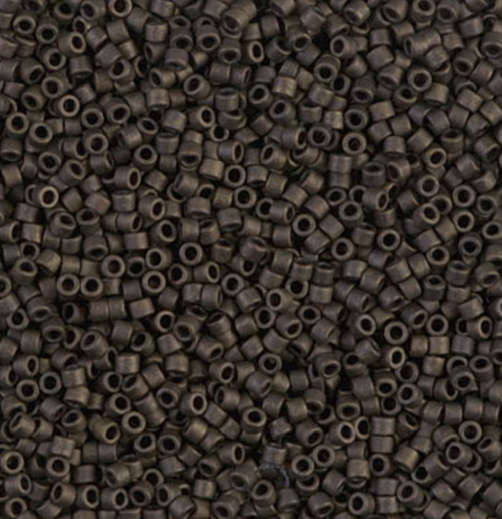 Matte Metallic Dark Olive DB0311 Miyuki Delica 11/0 Japanese Cylinder Beads 10 grams