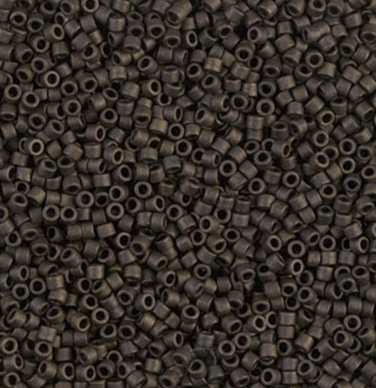 Matte Metallic Dark Olive DB0311 Miyuki Delica 11/0 Japanese Cylinder Beads 10 grams