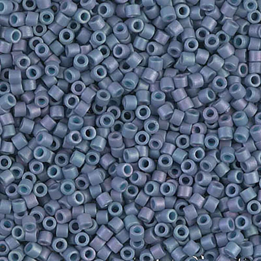 Matte Metallic Light Blue Grey DBM0376 Miyuki Delica 10/0 Japanese Cylinder Beads 10 grams