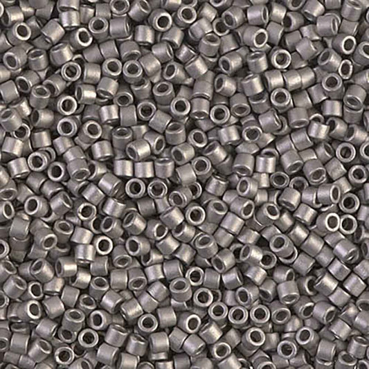 Matte Metallic Silver DBM0321 Miyuki Delica 10/0 Japanese Cylinder Beads 10 grams