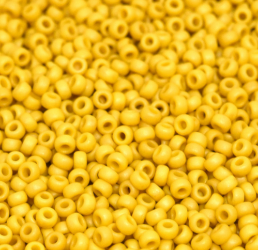 Matte Opaque Canary 8-2311 Miyuki 8/0 Round Japanese Seed Beads 20 grams