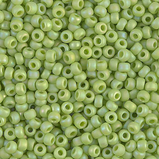 Matte Opaque Chartreuse AB 8-0416FR Miyuki 8/0 Round Japanese Seed Beads 20 grams