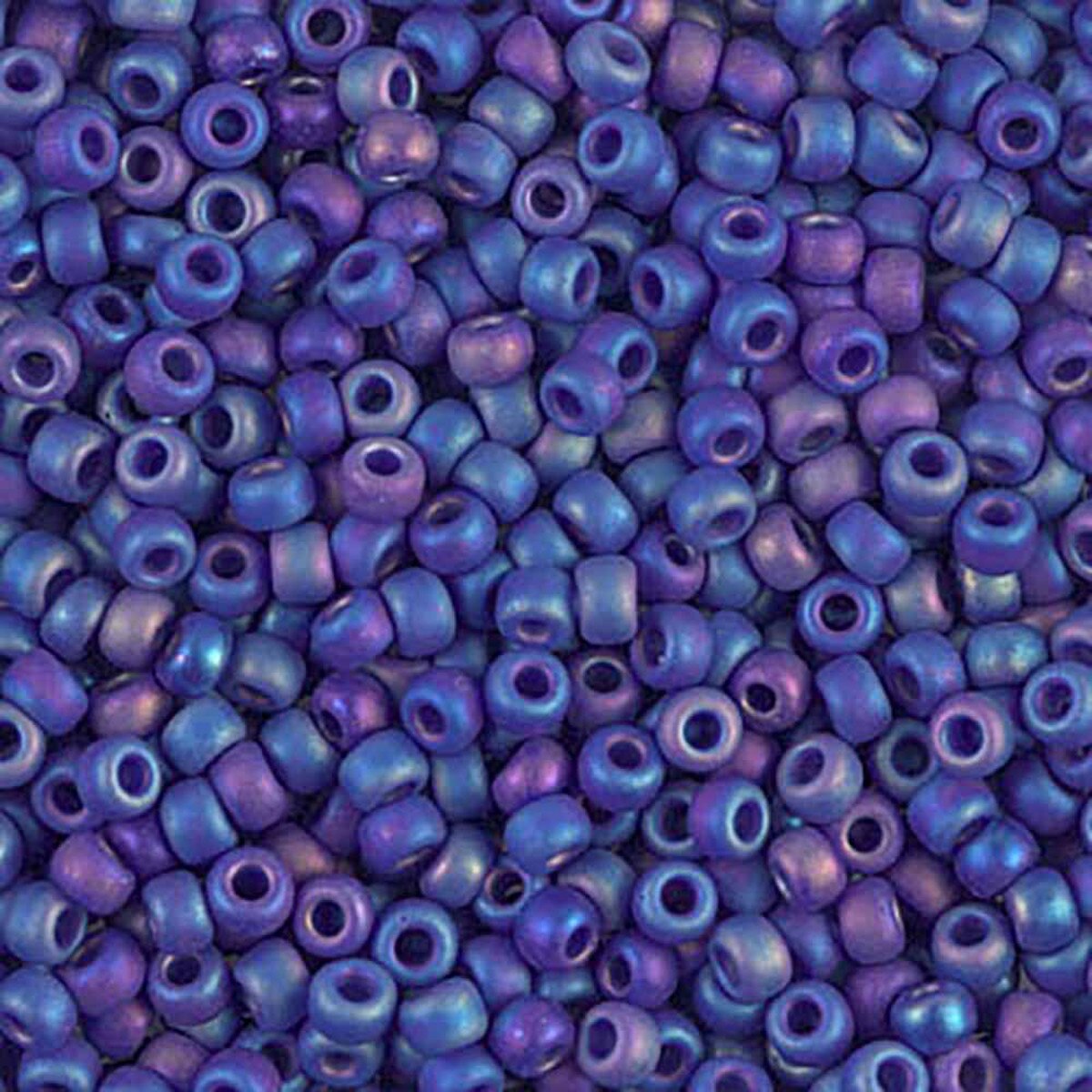 Matte Opaque Cobalt AB 8-0414FR Miyuki 8/0 Round Japanese Seed Beads 20 grams
