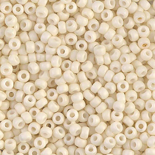 Matte Opaque Cream 8-2021 Miyuki 8/0 Round Japanese Seed Beads 20 grams