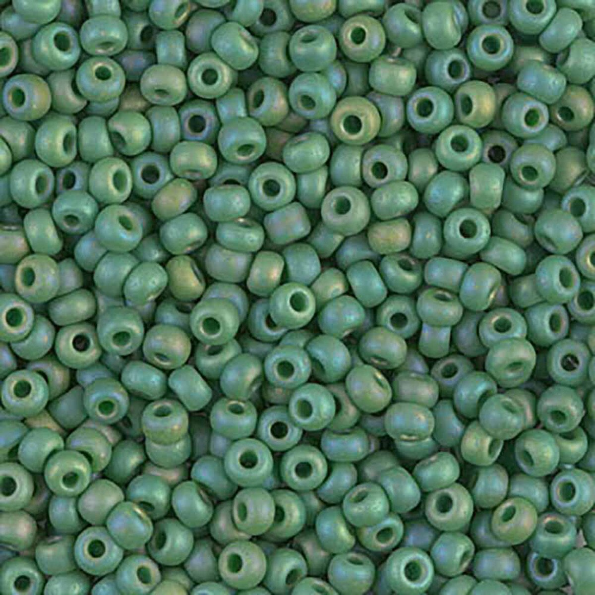 Matte Opaque Green AB 8-0411FR Miyuki 8/0 Round Japanese Seed Beads 20 grams