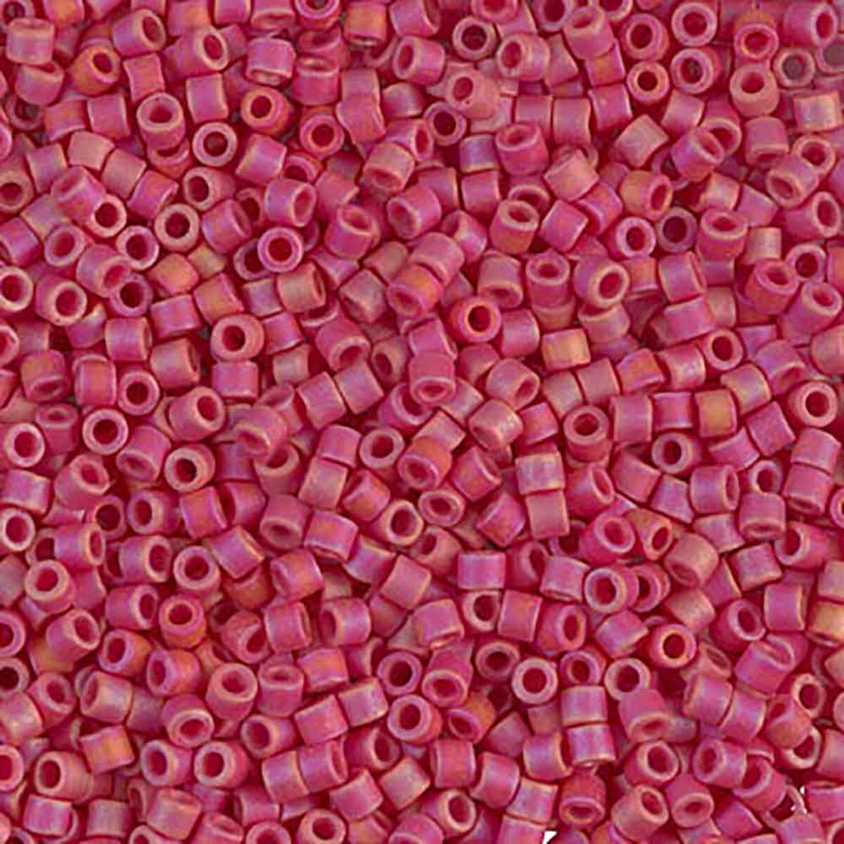 Matte Opaque Maroon AB DBM0874 Miyuki Delica 10/0 Japanese Cylinder Beads 10 grams