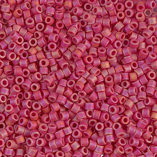 Matte Opaque Maroon AB DBM0874 Miyuki Delica 10/0 Japanese Cylinder Beads 10 grams